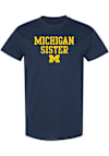 Main image for Michigan Wolverines Basic Block Sister Short Sleeve T-Shirt - Navy Blue