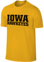 Iowa Hawkeyes Wordmark T Shirt - Gold