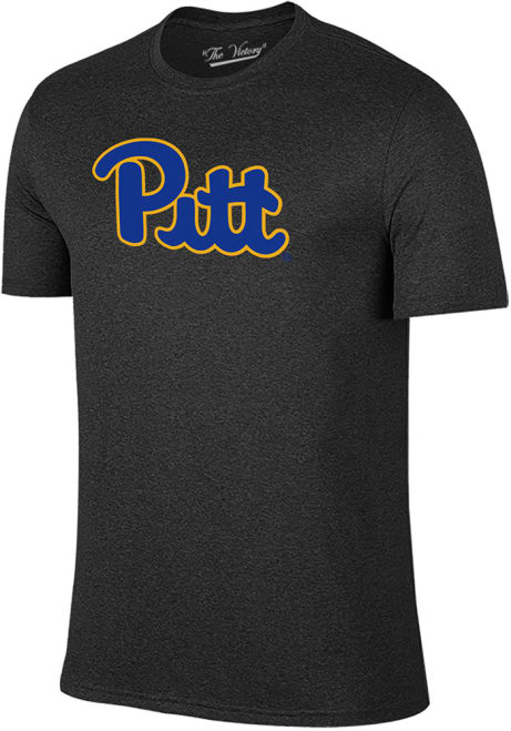 Black Pitt Panthers Primary Team Logo Short Sleeve Fashion T Shirt