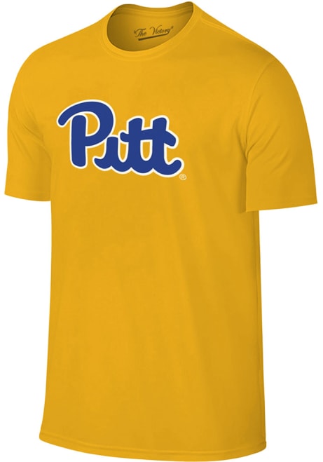 Pitt Panthers Primary Team Logo Short Sleeve T Shirt - Gold