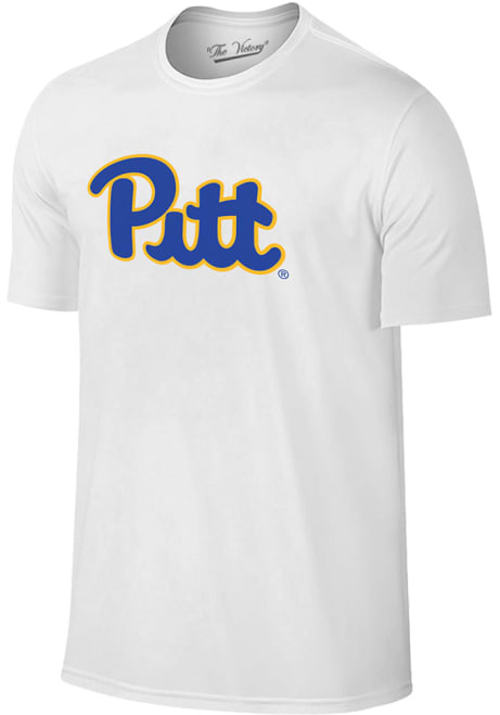 Pitt Panthers Primary Team Logo Short Sleeve T Shirt - White