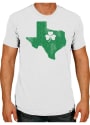 Rally Texas White State Shape Shamrock Short Sleeve T Shirt