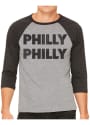 Philadelphia Grey Philly Philly Raglan ¾ Sleeve T Shirt
