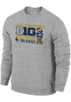 Main image for Michigan Wolverines Mens Grey 2023 Big 10 Trophy Conference Champions Long Sleeve Fashion Sweats..
