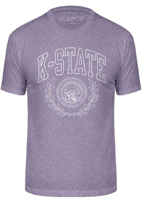 Purple K-State Wildcats Triblend Seal Short Sleeve Fashion T Shirt