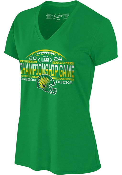 Oregon Ducks Womens 2024 Big Ten Football Championship Laces TShirt