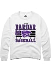Main image for Seth Dardar Rally Mens White K-State Wildcats NIL Striped Crew Sweatshirt