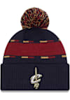 Main image for New Era Cleveland Cavaliers Navy Blue 2025 NBA Classic Edition Cuff Pom Mens Knit Hat
