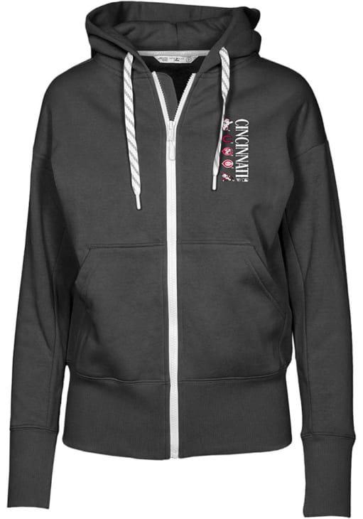 Levelwear Cincinnati Reds Womens Black Gardinia Lineup Hooded Sweatshirt