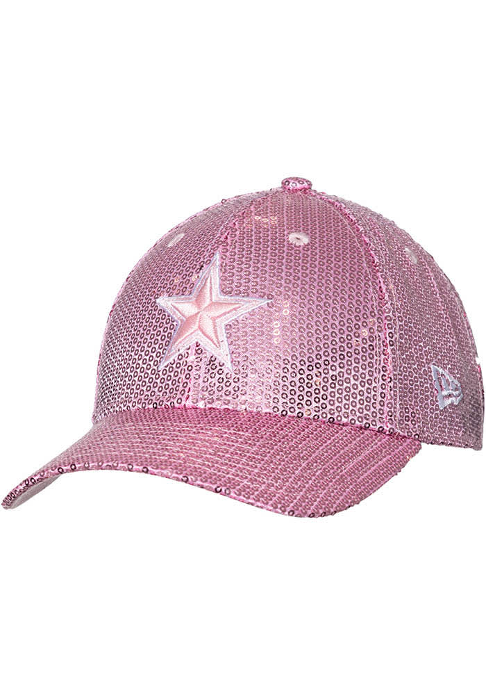 Dallas Cowboys New Era Womens PINK Sequin 9FORTY Adjustable Hat