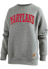 Main image for Womens Maryland Terrapins Grey Pressbox Canyon Crew Sweatshirt