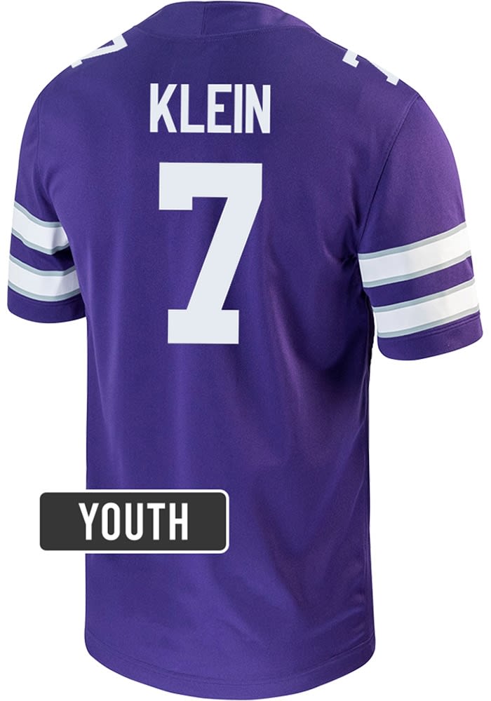 Collin Klein Youth PURPLE K-State Wildcats Name And Number