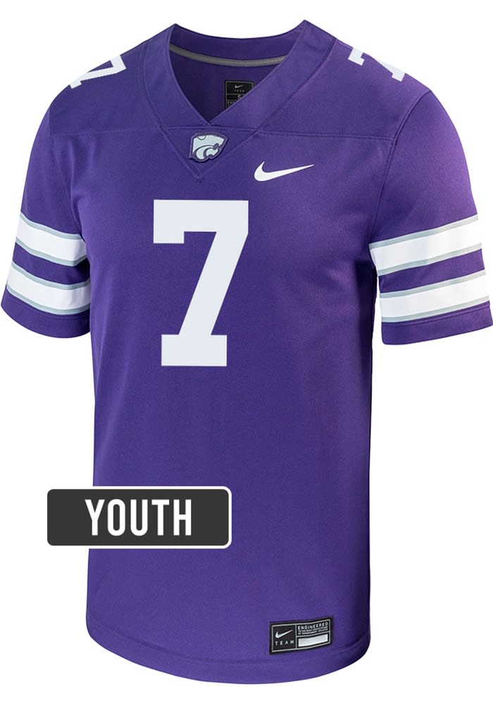Collin Klein Youth PURPLE K-State Wildcats Name And Number