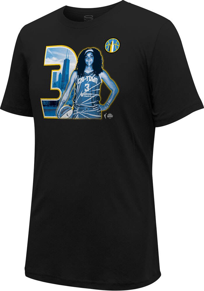 Candace Parker Chicago Sky BLACK Player Skyline Short Sleeve