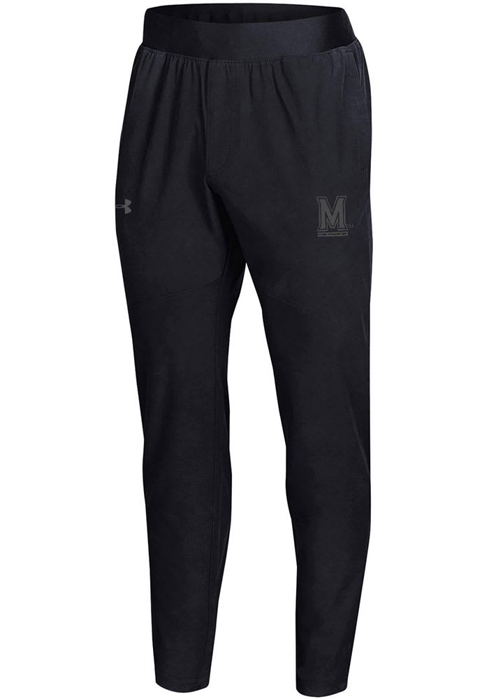 【高機能】Men's Under Armour テーパードシルエットXL Under Armour Mens BLACK Maryland Terrapins Stretch Woven Pants