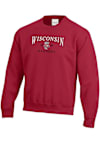 Main image for Mens Red Wisconsin Badgers Embroidered Crew Sweatshirt