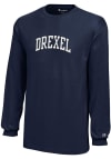 Main image for Youth Drexel Dragons Navy Blue Champion Wordmark Long Sleeve T-Shirt