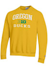 Main image for Mens Oregon Ducks Yellow Champion Big Ten Powerblend Crew Sweatshirt