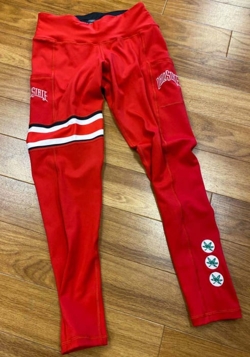 The Ohio State University Red Womens Stripe Athletic Pants