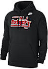 Main image for Mens Rutgers Scarlet Knights Black Nike Throwback Wordmark Club Fleece Hooded Sweatshirt
