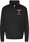 Main image for Grant Edgington Mens Rally Black Cincinnati Bearcats Football NIL Embroidered Qtr Zip Pullover