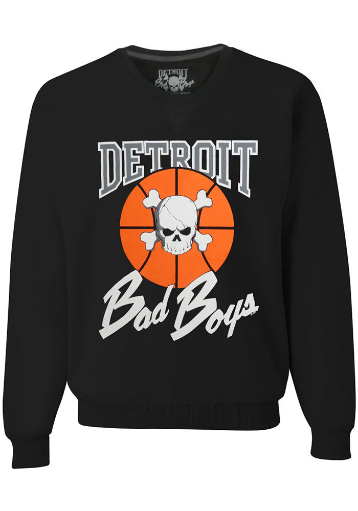 Detroit Pistons Mens BLACK Detroit Bad Boys Crew Sweatshirt - 3130008