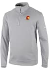 Main image for Mens USC Trojans Grey Columbia Heat Seal Omni Wick Wickhams Hills Qtr Zip Pullover