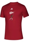 Main image for Indiana Hoosiers Crimson Adidas Hoosier The Bison Short Sleeve T Shirt