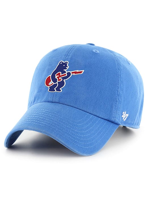 47 Chicago Cubs BLUE Electric Bear Clean Up Adjustable Hat 31512799