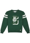 Main image for Mens Michigan State Spartans Green Homefield Knit Sideline Long Sleeve Sweater