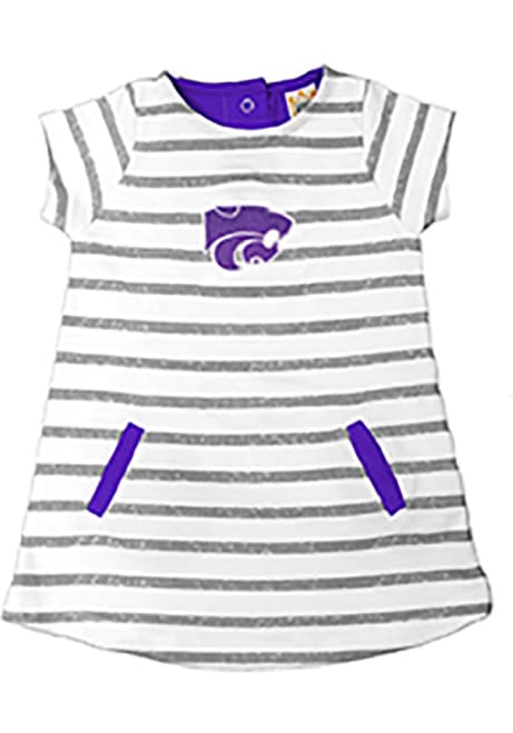 Toddler Girls Ivory K-State Wildcats French Terry Short Sleeve Dresses