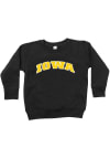 Main image for Iowa Hawkeyes Youth Black Arched Wordmark Long Sleeve Crew Sweatshirt