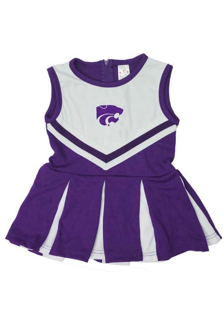 Toddler Girls Purple K-State Wildcats Tackle Cheer Dress Sets