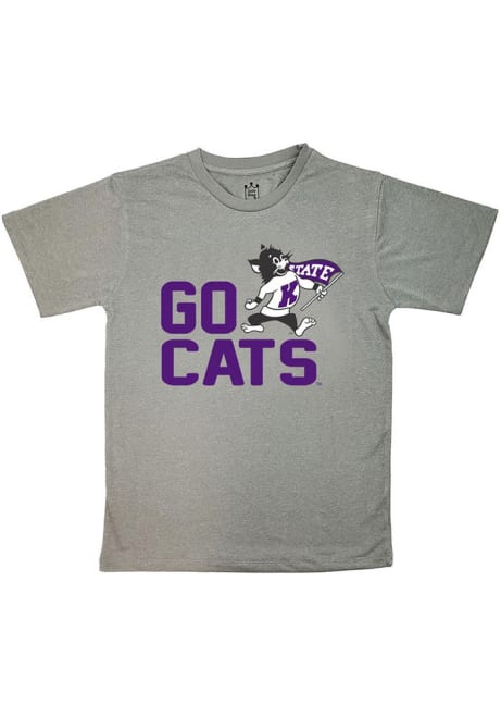 Youth Grey K-State Wildcats Team Chant Short Sleeve T-Shirt