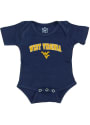 West Virginia Mountaineers Baby Arch Mascot One Piece - Navy Blue