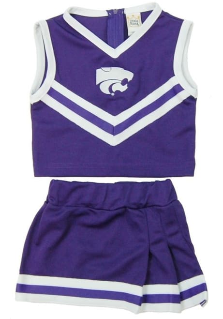 Girls Purple K-State Wildcats Tackle Twill Cheer Set