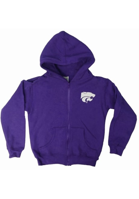 Baby Purple K-State Wildcats Zip Long Sleeve Full Zip Sweatshirt