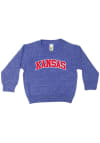 Main image for Kansas Jayhawks Toddler Blue Knobby Long Sleeve Crew Sweatshirt