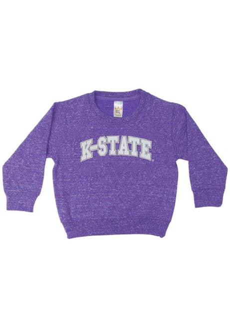 Toddler Purple K-State Wildcats Knobby Long Sleeve Crew Sweatshirt