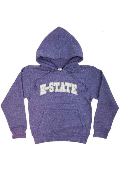 Youth Purple K-State Wildcats Knobby Arch Long Sleeve Hooded Sweatshirt