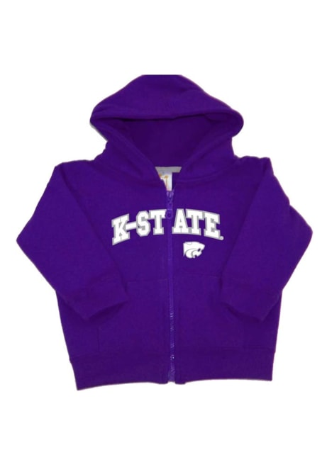 Baby Purple K-State Wildcats Arch Long Sleeve Full Zip Sweatshirt