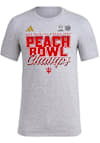 Main image for Indiana Hoosiers Grey Adidas 2026 CFP Peach Bowl Champions Short Sleeve T Shirt