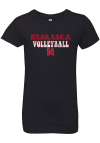 Main image for Girls Nebraska Cornhuskers Black Summit Sportswear Volleyball Bubble Script Short Sleeve T-Shirt
