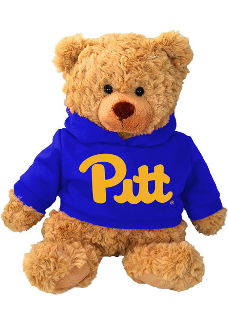 Yellow Pitt Panthers Hoodie Bear Plush