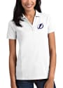 Tampa Bay Lightning Womens Antigua Tribute Polo Shirt - White