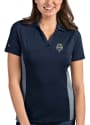 Seattle Sounders FC Womens Antigua Venture Polo Shirt - Navy Blue