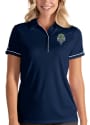 Seattle Sounders FC Womens Antigua Salute Polo Shirt - Navy Blue