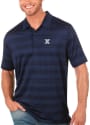 Xavier Musketeers Antigua Compass Tonal Stripe Polo Shirt - Navy Blue