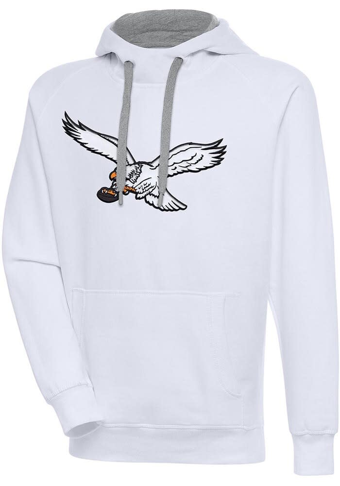 Antigua Philadelphia Eagles Mens WHITE Victory Hoodie - 32310182