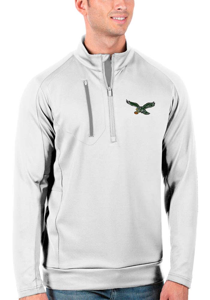Antigua Philadelphia Eagles Mens WHITE Generation Pullover - 32310193